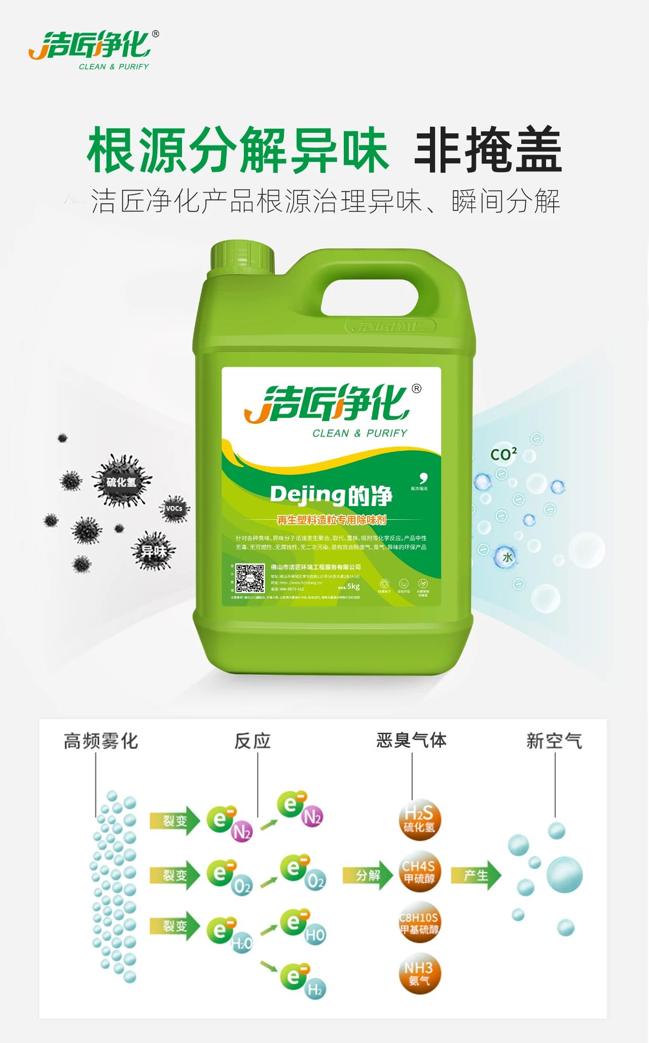 再生塑料造粒生產如何除臭？Dejing的凈除臭劑一站式解決方案！.jpg